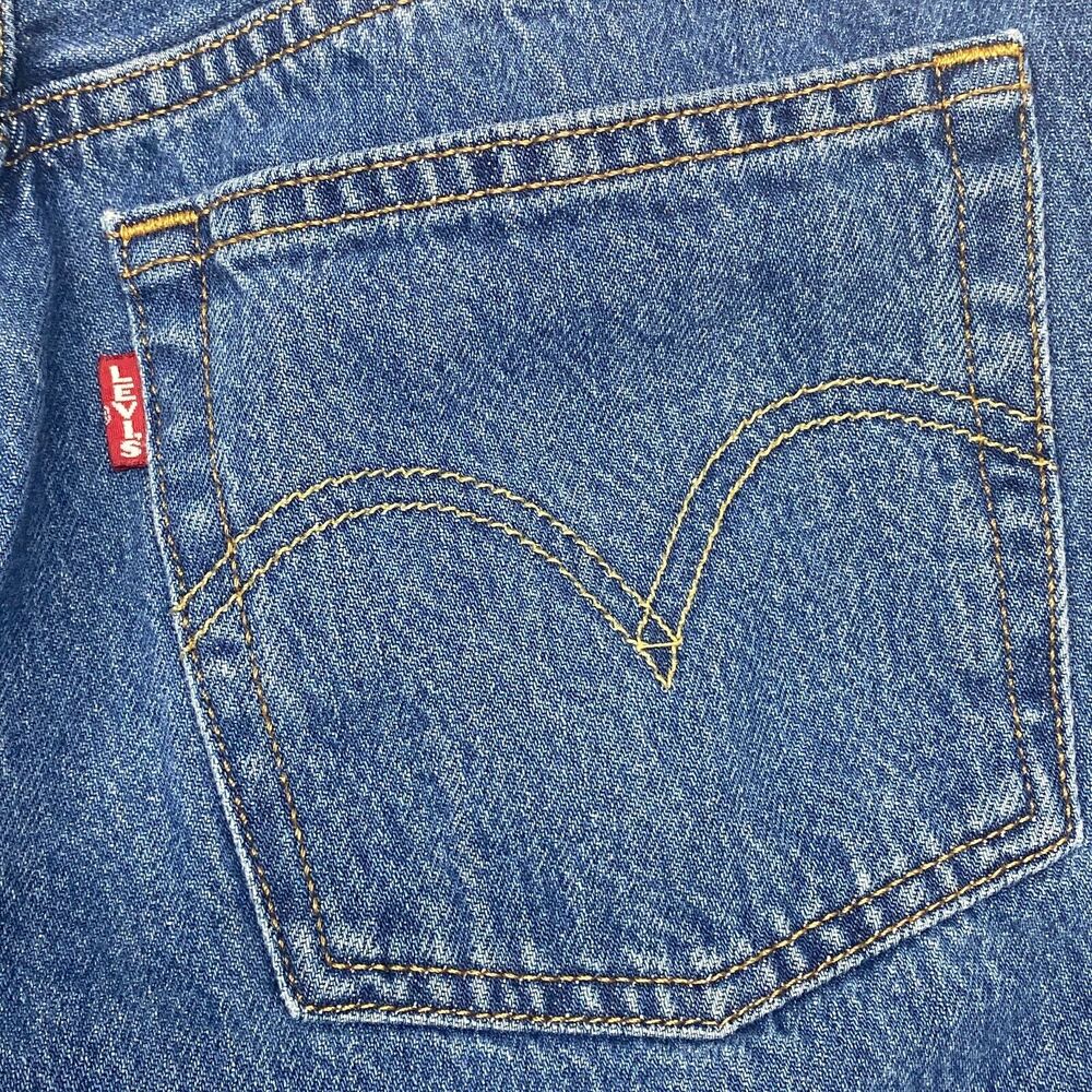 Levi's Jeans Womens 26 Blue 501 Skinny Button Fly Ripped Medium Wash Denim - Picture 13 of 15